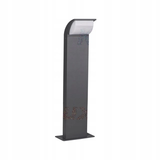Svetelný stĺp do záhrady - Štvorcový stĺp osvetlenia Kanlux s integrovaným LED zdrojom, 60 cm, sivý